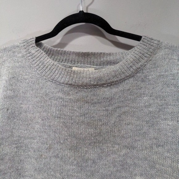 Umgee Womens Floral Embroidered Sweater Size Small Oversized Gray Slouchy Loose - Picture 3 of 16